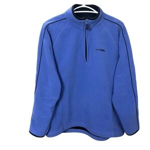 MONDETTA SPORT Blue Quarter-Zip Fleece Pullover Athleisure Sweater size Medium‎
